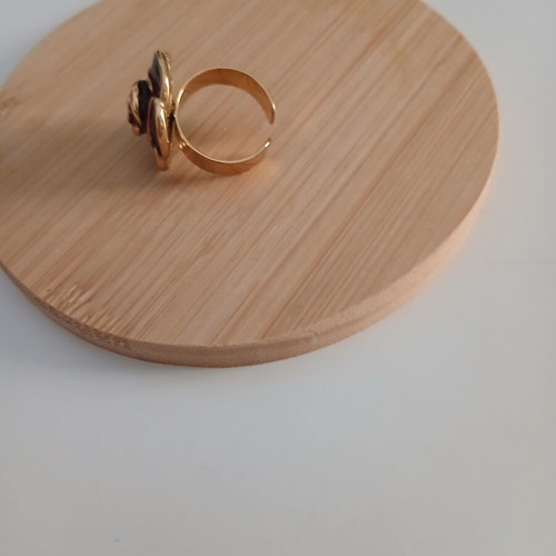 Red Rose Ring with Adjustable Size, New