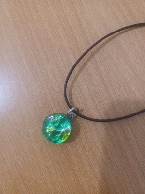 Pendant with Murano stone like new, green
