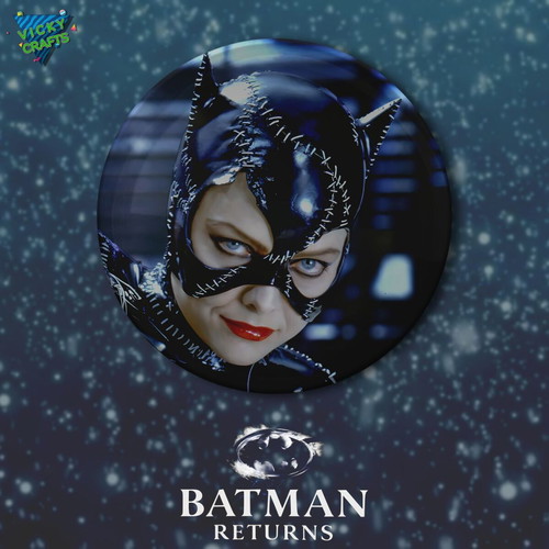 Batman Returns Catwoman Pins set of 4, 2.5cm, new
