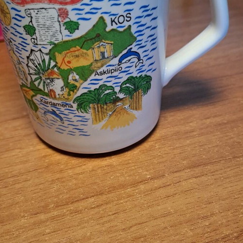 Mug used with Kos design and landscape