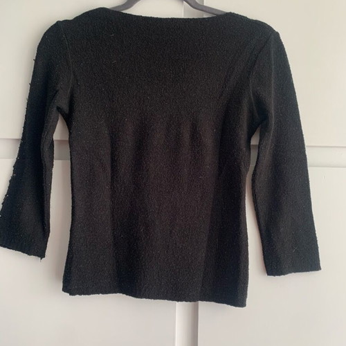 Aniye By Distressed 90s V-Neck Blouse With Safety Pins Like New, Black, Size M
