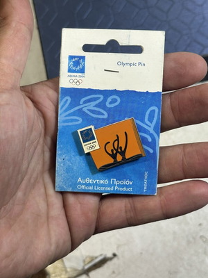 Olympic Pin Athens 2004 used, artistic gymnastics design