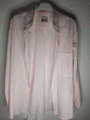 Men's long-sleeve baby pink shirt new, size L