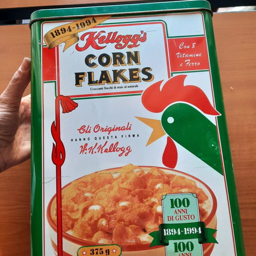 Vintage Metal Box Kellogg's Corn Flakes - 100 Years Anniversary Edition (1894-1994)