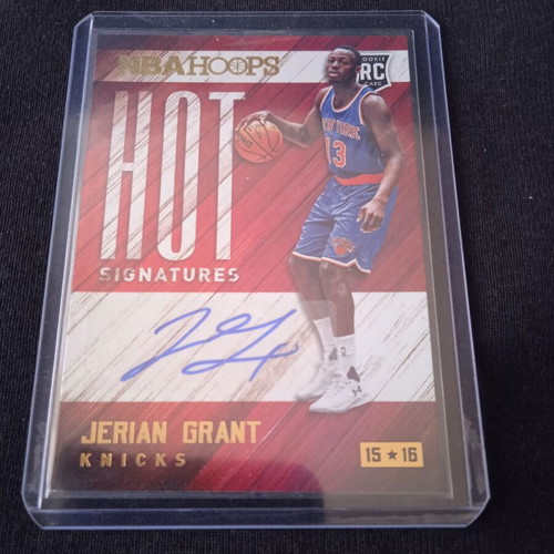 Panini NBA Hoops 2015-16 Jerian Grant Rookie Hot Signature card like new