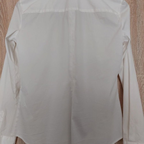 Zara Basic Women's Shirt Medium white with blue collar like new