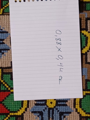 Handmade embroidered rug like new