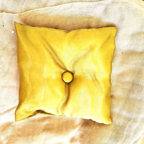 Luxury Satin Pillows like new with covered button