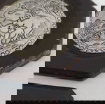 4x Vintage Ασιατικα Σουβέρ με σχέδιο Ελεφαντα (Ξυλο & Κασσίτερος)