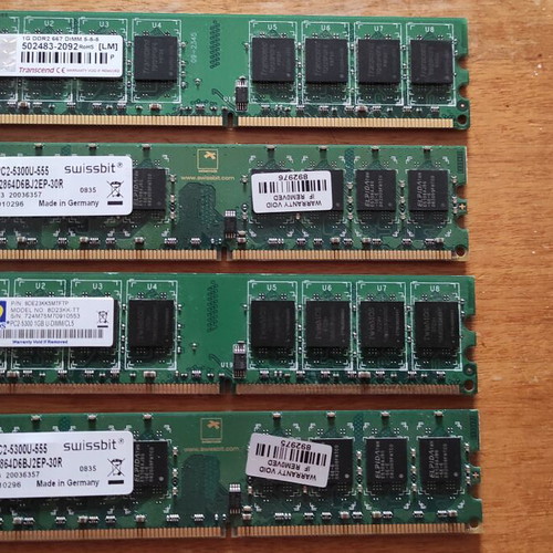 Ram memory used, pack of 4 modules