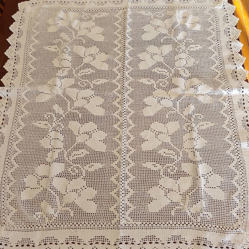 Handmade tablecloth 95 x 100 cm like new