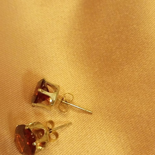 Steel earrings burgundy color new