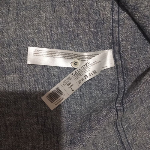Men's short-sleeve shirt blue size L like new, 88% cotton