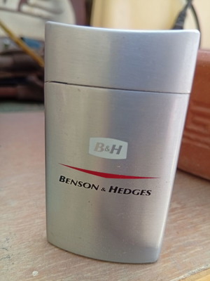 Benson & Hedges Lighter like new, jet flame, silver matte