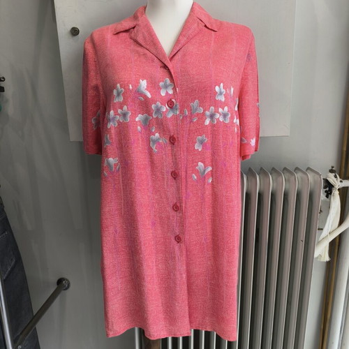 Vintage viscose shirt L-XL in pink-red, like new