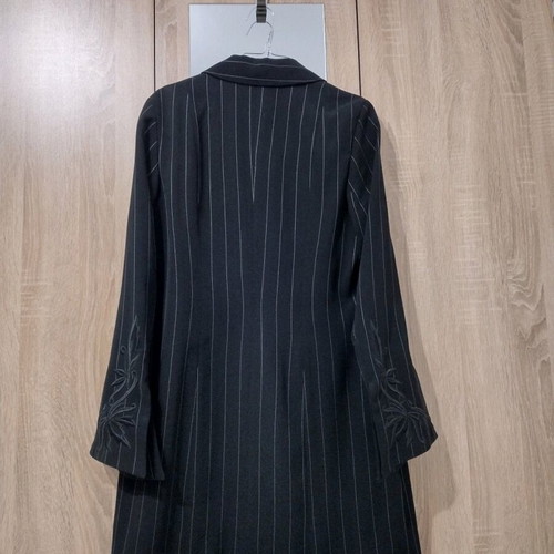Women's black two-piece suit like new with white pinstripe size M