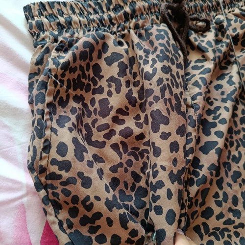 Leopard print pants new, sizes M and L, beige and brown