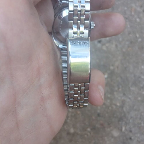 Seiko Hi-Beat 17 Jewels watch used, blue and silver