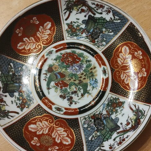 Japanese tea set with 6 cups, sugar bowl and creamer like new