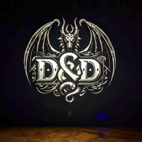 Dungeons & Dragons LightBox 3D printed new with Usb-C connection