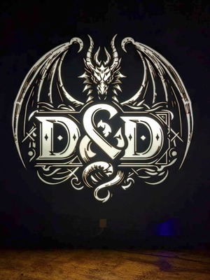 Dungeons & Dragons LightBox 3D printed new with Usb-C connection
