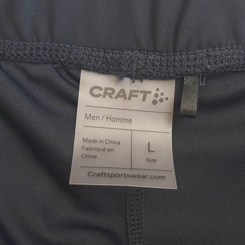 CRAFT men's padded cycling shorts size L, black