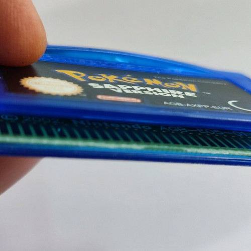 Sapphire Game Boy Advance Pokemon Cartridge used, Nintendo SP compatible