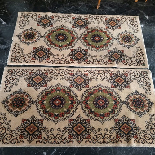 Persian handwoven rugs used, set of 2, 1970s