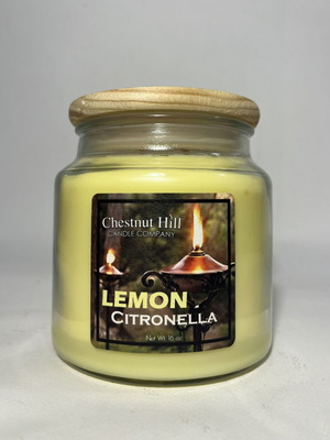 Chestnut Hill Soy Candle Lemon Citronella new, anti-mosquito outdoor