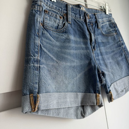 J.Crew Rolled Cuff Blue Denim Shorts, Size 26