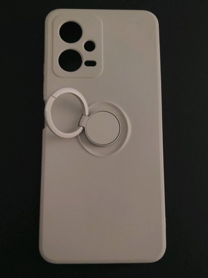 Redmi Note 12 5G case new, silicone with ring and magnet white