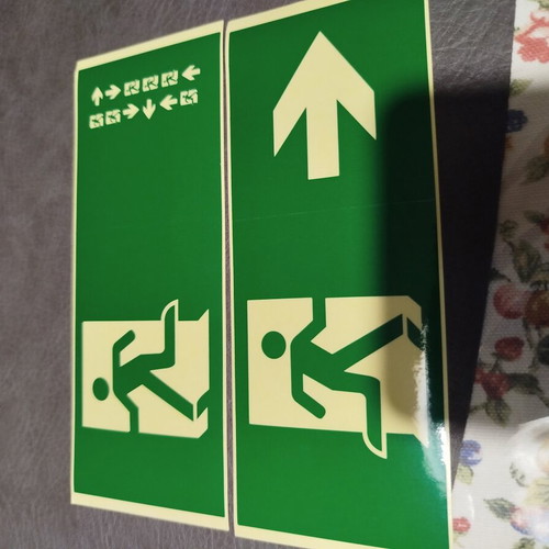Emergency exit stickers set of 2, new, green