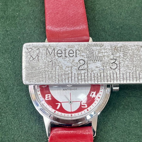 Midas Vintage mechanical wristwatch like new, white and red