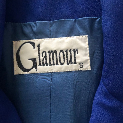 Women's short jacket used, black and blue, size S