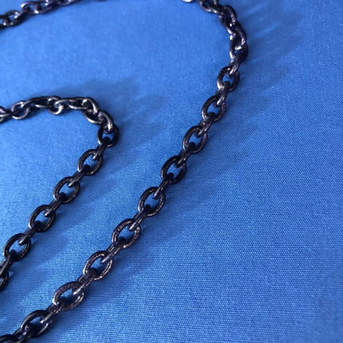 Chunky Dark Blue Evil Eye Chain Necklace new, Y2K alternative jewelry