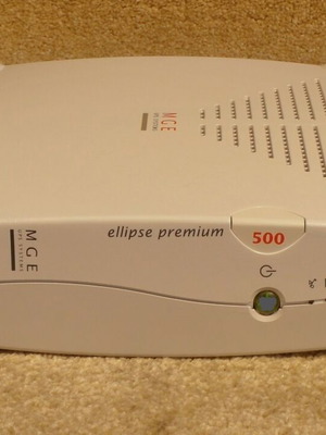 UPS MGE Ellipse Premium 500 μεταχειρισμένο, δεν ανάβει, μπαταρία 6 μηνών, 4 υποδοχές σουκο