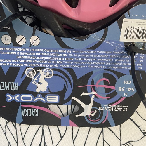 Byox helmet 54-58cm with light new