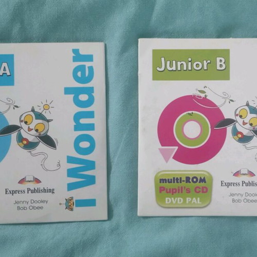 I Wonder English Learning DVD - CD set like new, junior A and junior B, 4 pcs