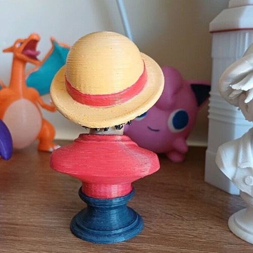 Luffy 3D printed figure like new, hand-painted PLA