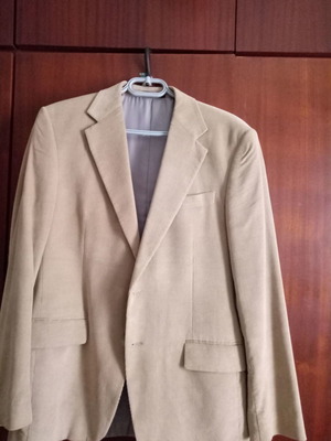 Corduroy jacket light brown used, size Large, Greek made
