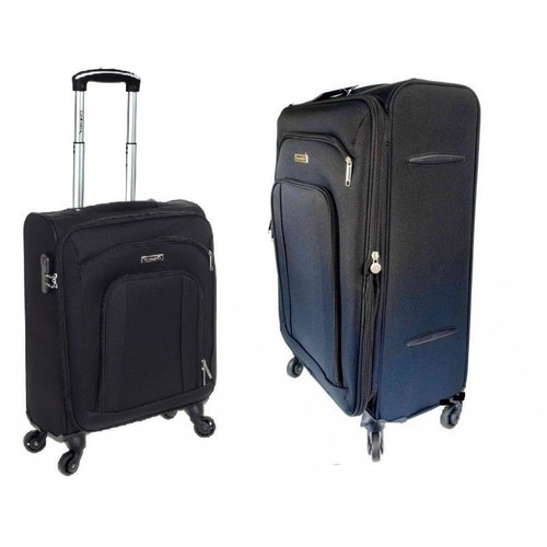 Diplomat set of 2 suitcases ZC444 with 4 wheels, large and cabin, new
