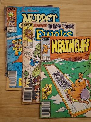 Marvel Star Comics used issues Ewoks #12, Heathcliff #14, Muppet Babies #11