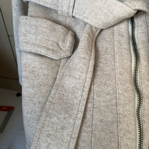 Zara coat like new, ecru, size M
