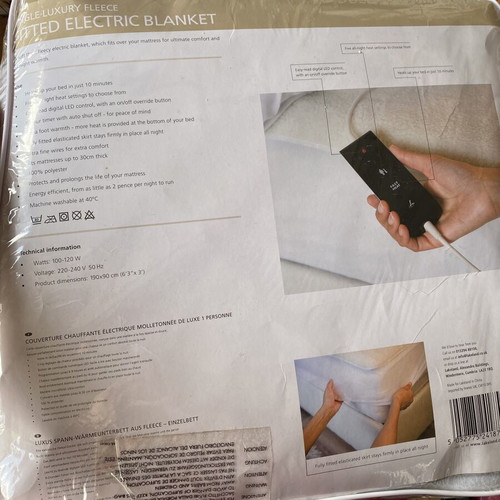 Electric blanket used 190x90 cm single bed