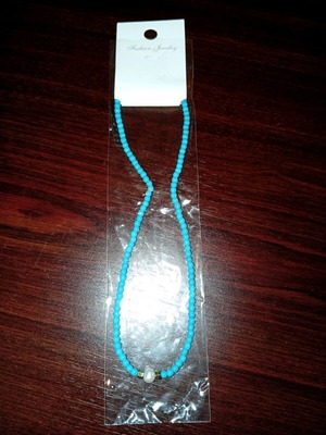 Pendant necklace new with turquoise beads and pearl