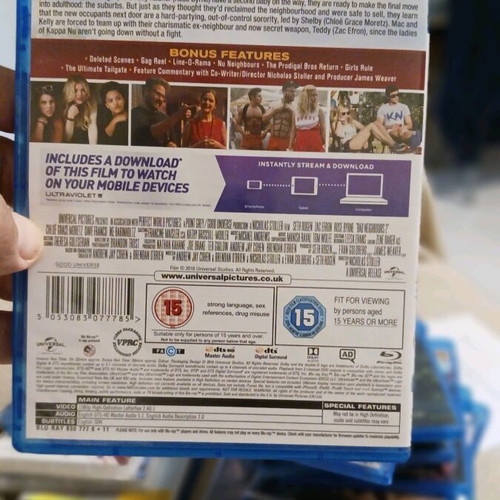 Blue Ray Bad Neighbours 2 English used in excellent condition