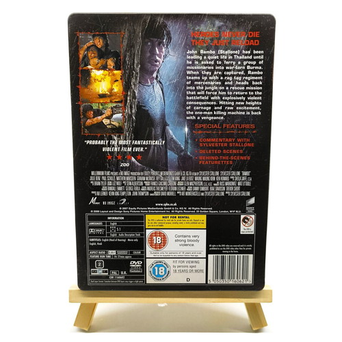 Rambo Stallone Steelbook DVD used, English edition, collectible