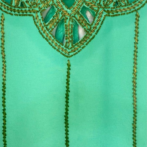 Ark & Co beaded slip dress like new, size M, turquoise and gold