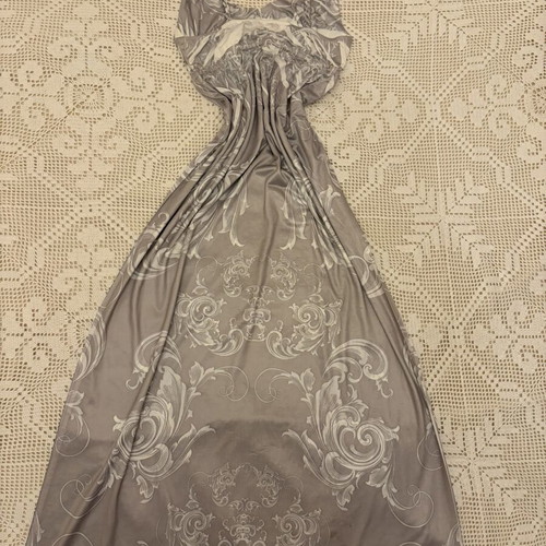 Rouge Paris silver summer long maxi dress like new
