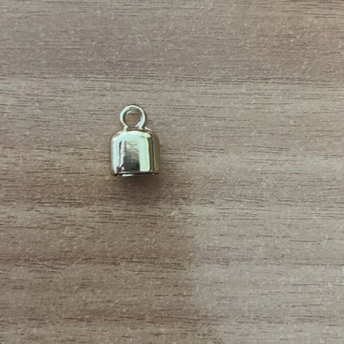 Gold-plated plastic jewelry end caps, 48 pcs